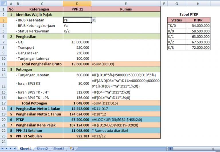 Aplikasi Perhitungan Pajak Pph Excel Terbaru Dan Terbaik Proconsult