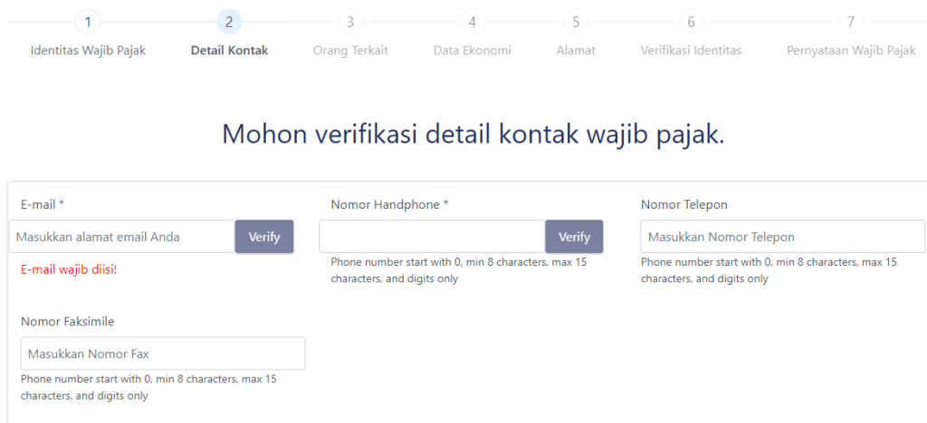 Cara Ganti Email di Coretax dan Nomor HP Terbaru