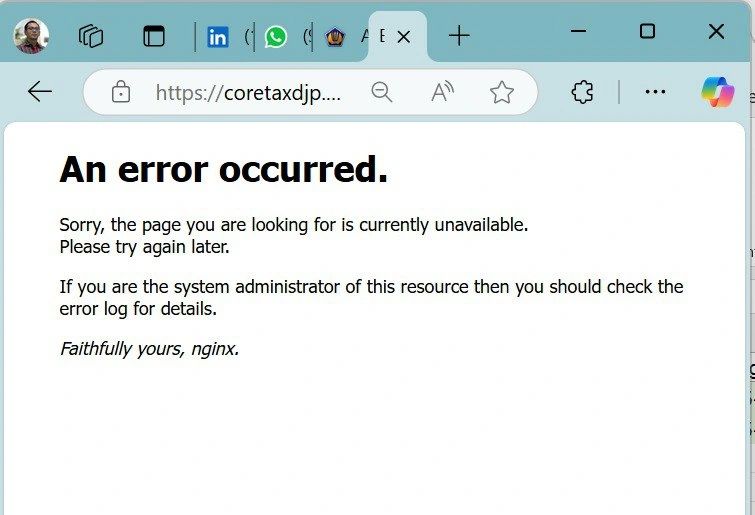 Penyebab Coretax Error
