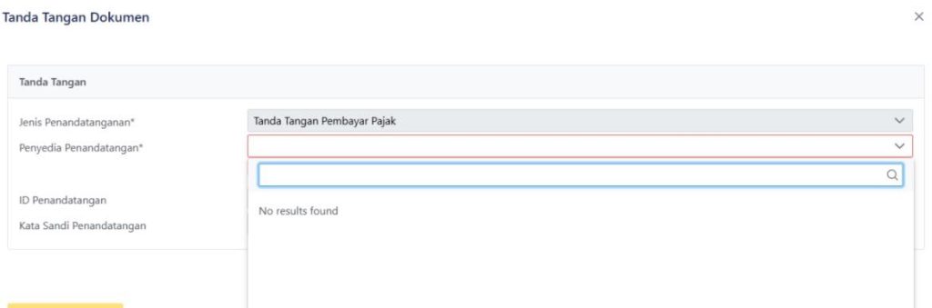 Penyedia Penandatangan di Coretax Tidak Muncul atau Kosong