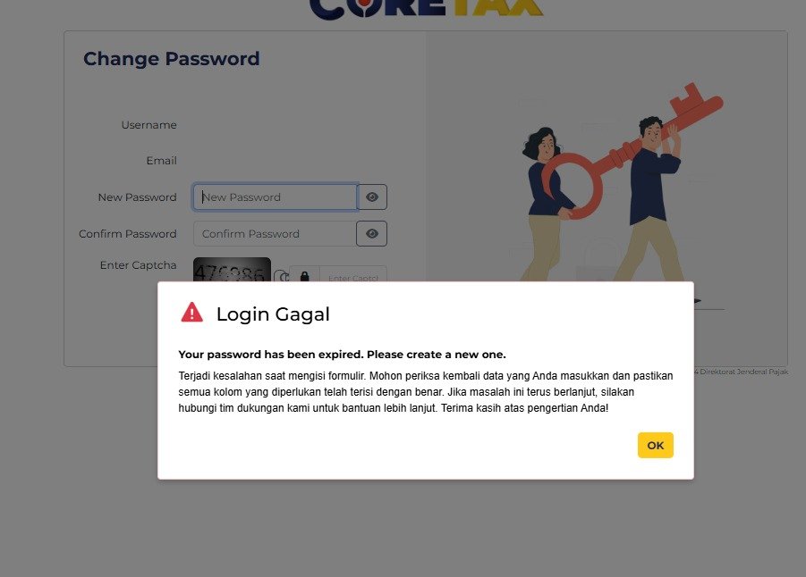 Cara Mengatasi Password Coretax Expired