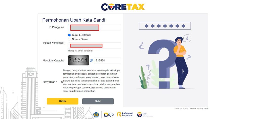 Ketentuan Password Coretax