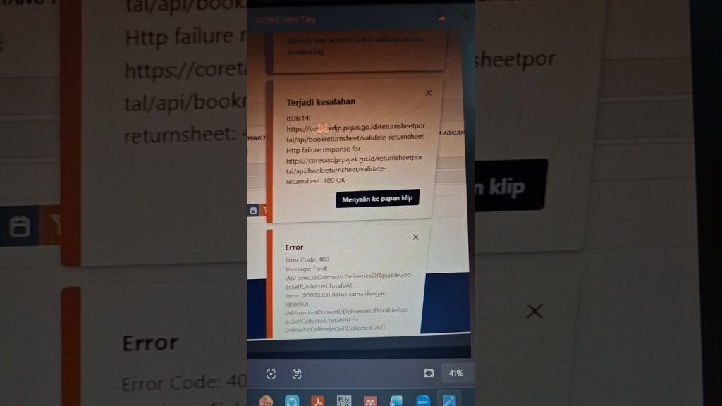 Arti http failure response for 400 ok di Coretax - Proconsult