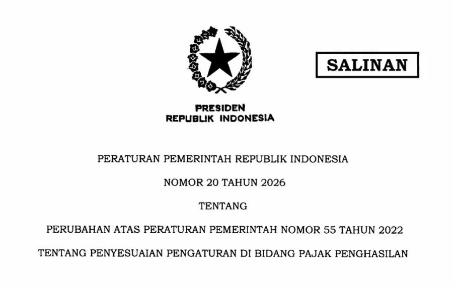 Link Download PP 20 Tahun 2026 PDF