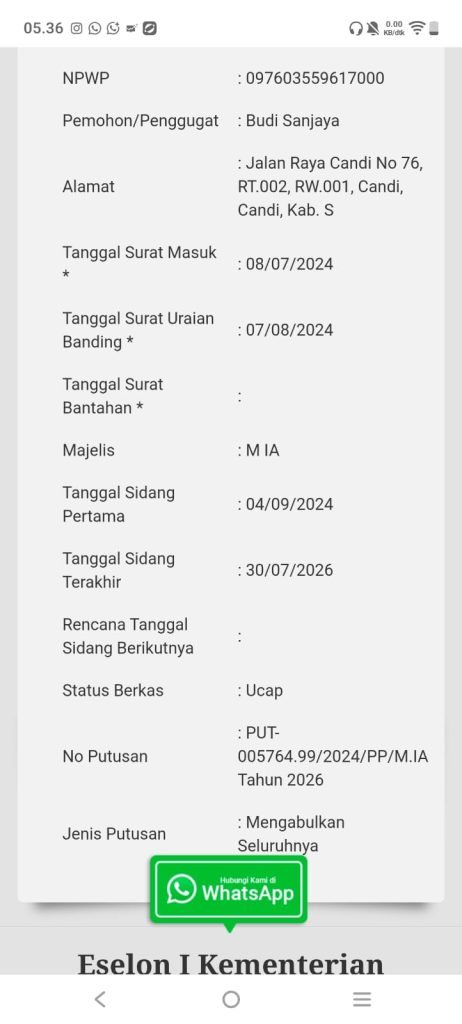 Proconsult.id Berhasil Menang dari Kasus Sengketa Pajak Budi Sanjaya